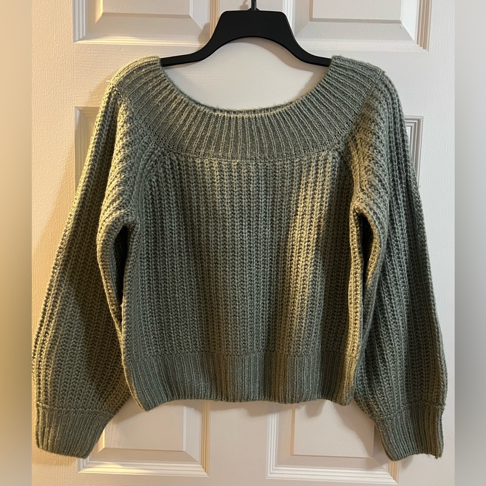 Forever 21, Olive green, L, juniors knitted sweater